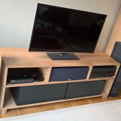 Custom wood TV cabinet