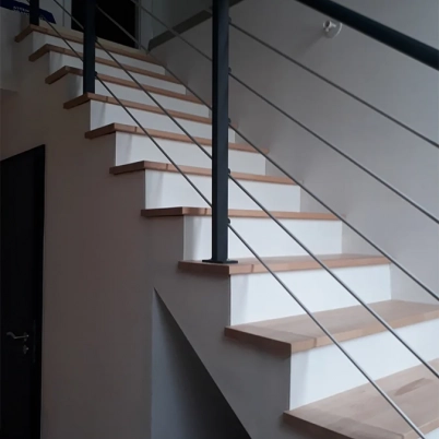 Cladding of a custom-made concrete staircase