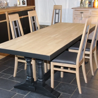 Table upcycling with oak top