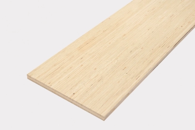 Custom Fineline® 3-ply spruce wood stair treads