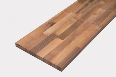 Custom stair treads in solid walnut wood