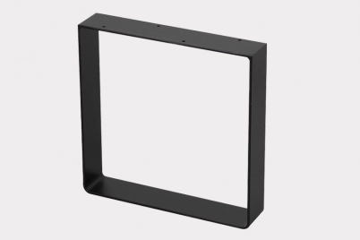 Pata cuadrada plana de hierro negro 40 x 40 x 4 cm