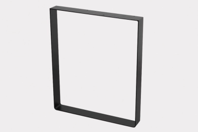 Pied rectangulaire en fer plat carré 71x60 cm noir foncé