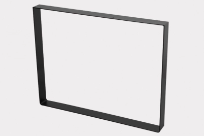 Pied rectangulaire en fer plat carré 71x90 cm noir foncé
