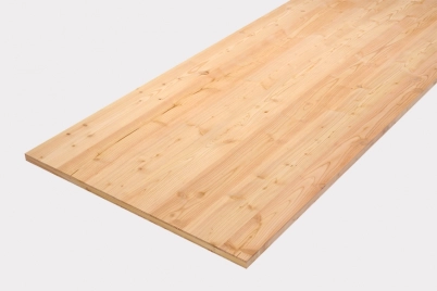 Made-to-measure multi-ply panel in larch for furnishing and decoration