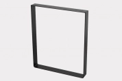 Pata rectangular plana de hierro negro 71 x 60 cm