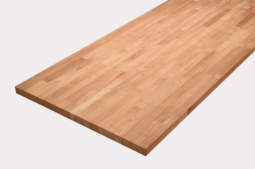 Worktop in cherry wood for custom kitchen furnishing
