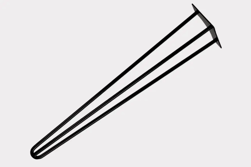 Pied en épingle 71 cm 3 branches noir foncé