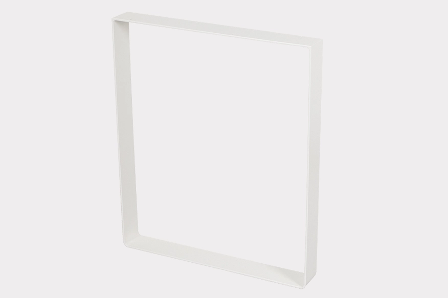 Gamba rettangolare in ferro piatto bianco 71 x 60 cm