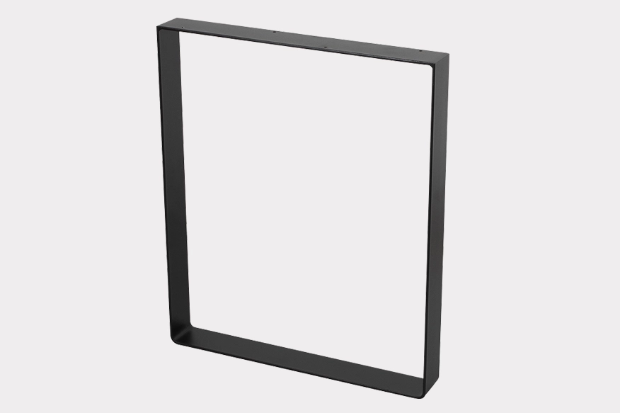 Pata rectangular plana de hierro negro 71 x 60 cm