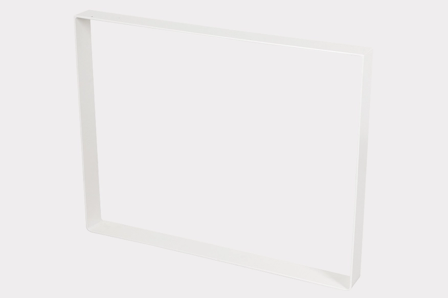 Gamba rettangolare in ferro piatto bianco 71 x 90 cm