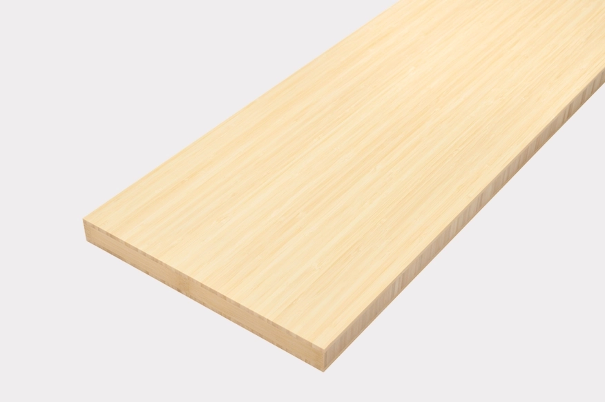 Planche sur mesure en bambou naturel pour la fabrication d'étagère, bibliothèque, dressing, console, etc.