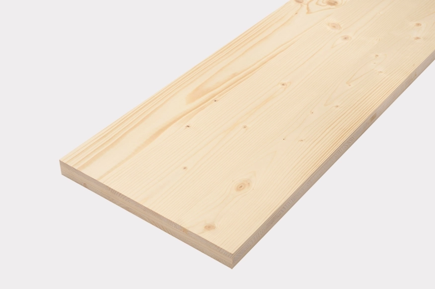 Custom 3-ply plank in spruce wood for shelves making