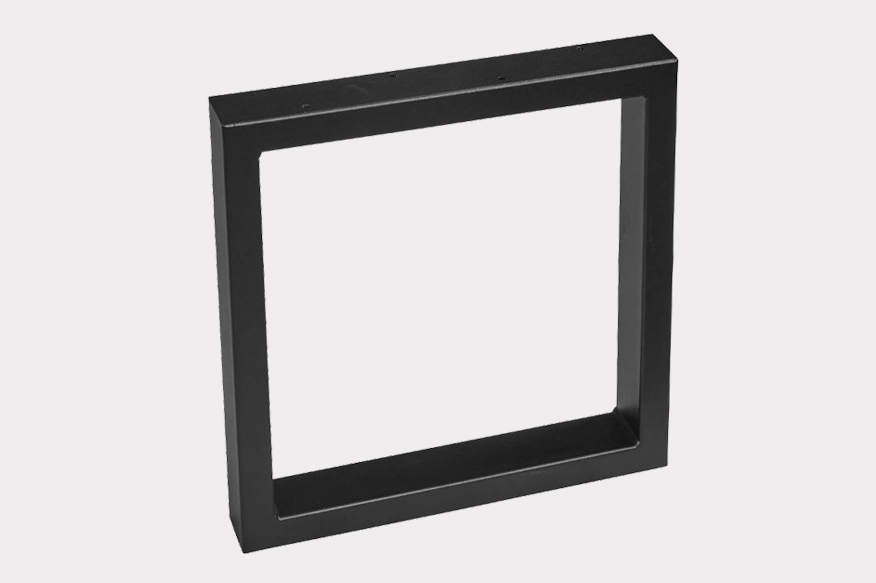 Piedino quadrato in acciaio nero 40 x 40 cm