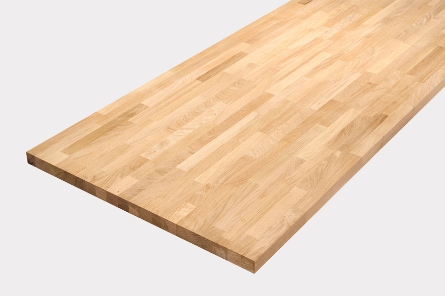 Piano di lavoro in legno massello Piano del tavolo Rovere rustico 22 mm -  doghe continue, Eiche, Configuratore di pannelli in legno massello, Pannelli in legno massello