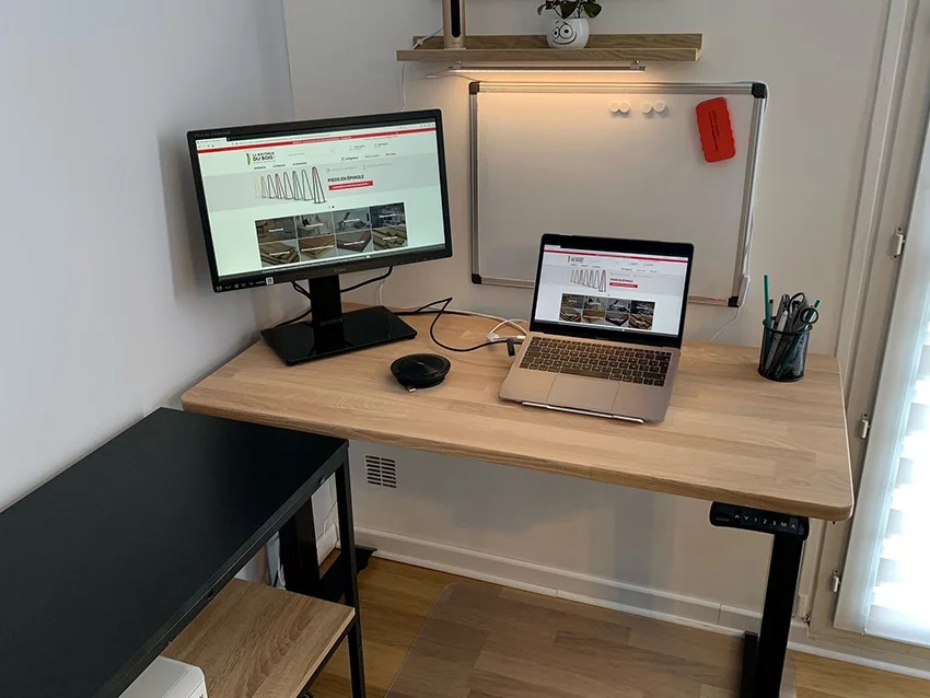 Table de bureau sur pied réglable pour ordinateur Portable