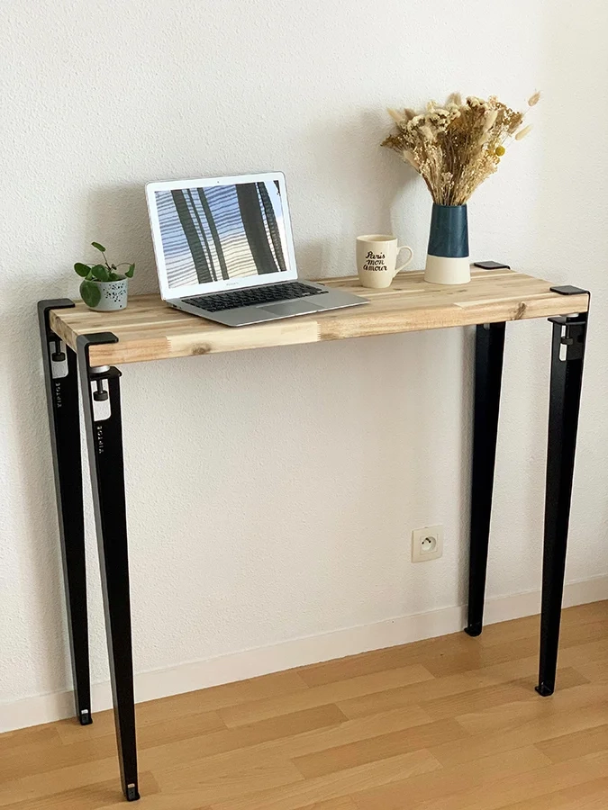 Petit bureau avec plateau en bois mesure