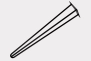 Pied en épingle 71 cm 3 branches noir foncé