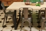 Pied rectangulaire en acier pour la fabrication de table de salle à manger sur mesure