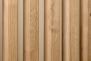 Detail of natural oak slats for Claustra