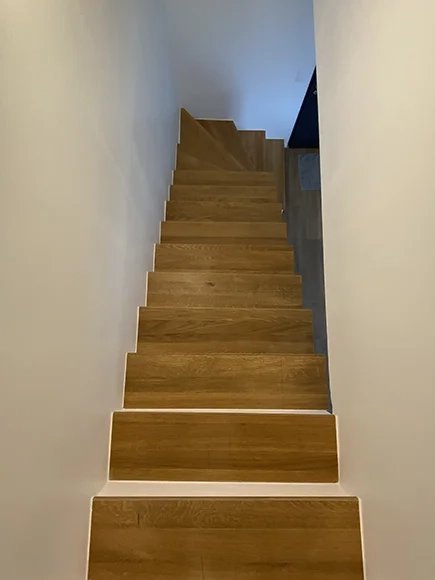 Custom solid oak stair treads
