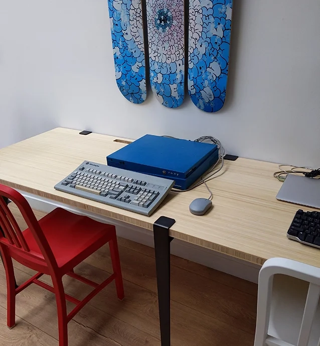Custom made solid bamboo desk top