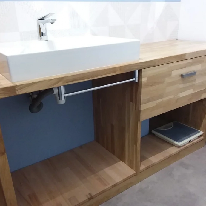 Fabrication meuble de salle de bain sur mesure en bois