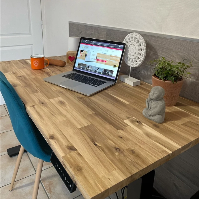 Custom solid acacia wood desk top