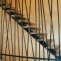 Projet de fabrication d'un escalier avec limon central en acier et marches en bois