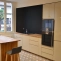 Kitchen layout with island with oak worktops