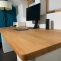 Custom made beech desk top with rounded corners