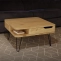 Designer coffee table with custom oak top