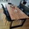Custom solid wood industrial table