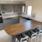 U-shaped kitchen with solid wood worktop