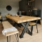 DIY custom industrial wooden indoor bench
