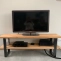 Make custom wood metal TV bench