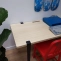 Custom wooden desk top with rounded corners
