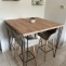 Custom made high table top in solid beech