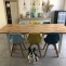 Custom dining table with solid beech top