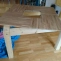 Made-to-measure table top manufacturing with solid wood planks