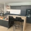 Kitchen layout with custom-made rubberwood tops