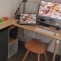 Corner desk with custom wooden tops