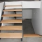 Manufacture of a custom wood / metal staircase with solid beech steps