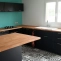 Custom kitchen layout with solid beech worktops