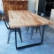 dining table with wooden top