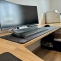 Custom sit-stand corner desk