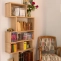 Custom cube bookcase in solid wood
