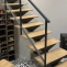 Custom-made staircase with solid oak steps