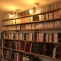 Custom lighting solid oak bookcase