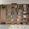 Large custom bookcase in solid beech